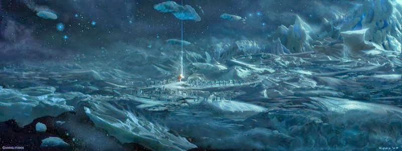 Illustration for article titled Concept art of the Rock Troll realm that was cut from Thor